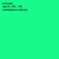 #19FA8C - Caribbean Green Color Image